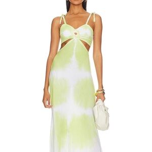 Jen's Pirate Booty Hazel Dress M Revolve - Beach  Green and White Tie-Dye Dress